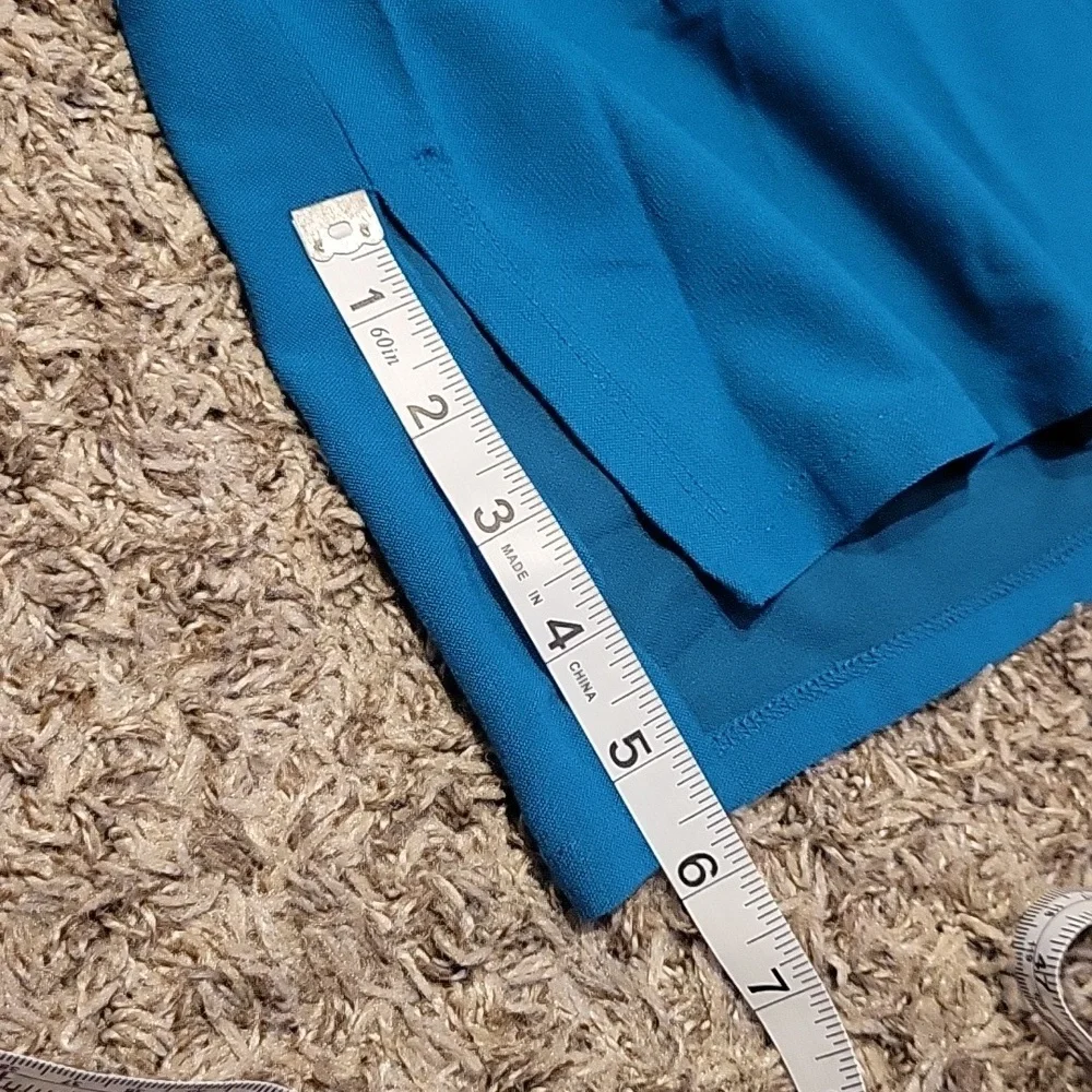 Eileen Fisher Tunic Top Teal XL Longline Career Classic Short Sleeve Transitiona - Picture 8 of 11